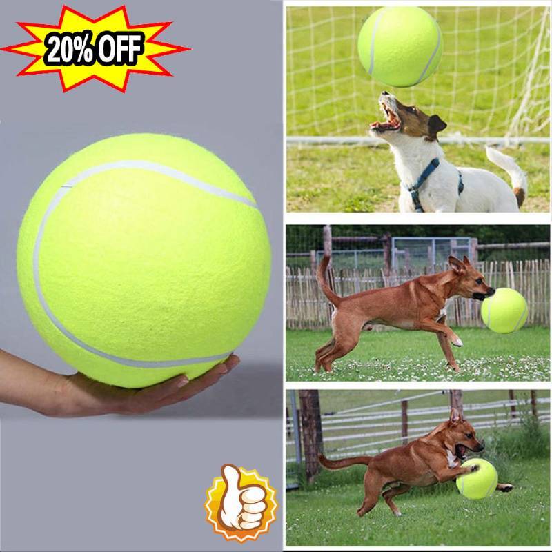 24CM Dog Toys Giant Inflatable Tennis Ball Mega Jumbo Pet Toy Ball Chew