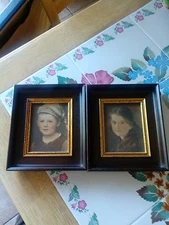 Hansel and Gretel Vintage Framed Lithographs 1930's Schaus C&A Richards Boston 