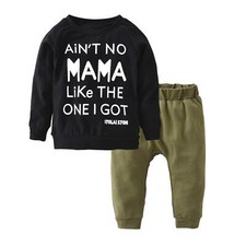 Toddler Baby Boy Letters Printed Tops Pants Leggings Outfits Clothes Set 12-1...