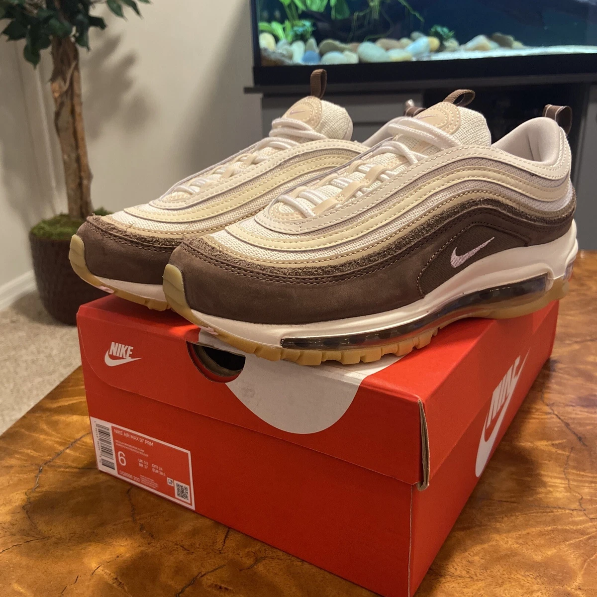 Size 6 - Nike Air Max 97 Muslin Pink Foam Brown Beige