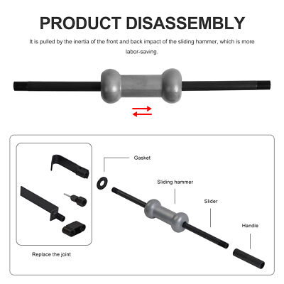 13 Lbs Slide Hammer 13LBS Slide Hammer Dent Puller Kit – 18-Piece Auto Body Repair Set With Bearing & Axel Tools – Blue/White Dent Puller Bridge - Foto 2