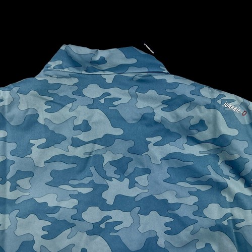 Johnnie-O Military Camo Lightweight Full Zip Puffer Vest Jacket XL Blue - Picture 11 of 12