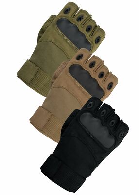 Walker and Hawkes - rutschfeste fingerlose Knöchelschutz Schießsporthandschuhe