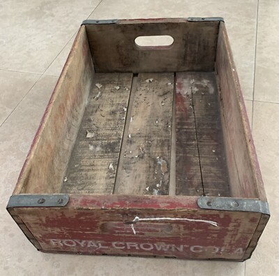 Vintage RC Royal Crown Cola Red Wooden Soda Pop Crate | eBay