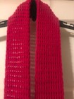 Very Long Handmade Knitted Hot Pink Scarf Beautiful Stylish & Warm-ish — photo 3