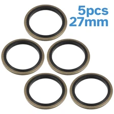 5pcs M27 Carbon Steel & Rubber Dowty Seals Bonded Washer Sealing O Rings Gasket