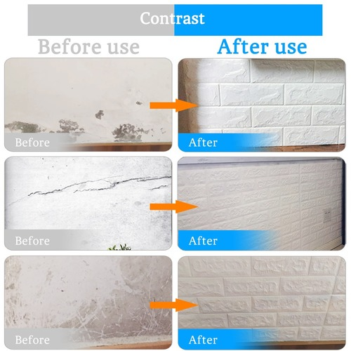 3D Self-adhesive Retro Foam Brick Wallpaper Waterproof Oil Proof Sticker Room - Bild 4 von 18