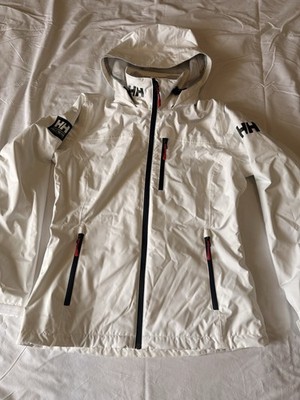 Helly Hansen Crew Hooded 2.0 Jacket Womens M White Tech Protection