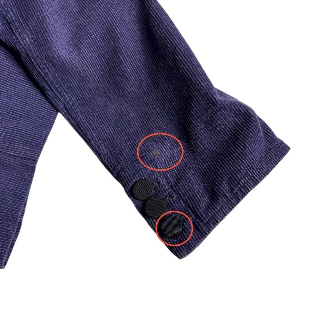 Vintage 90s Emporio Armani Purple Corduroy Velvet Blazer Jacket