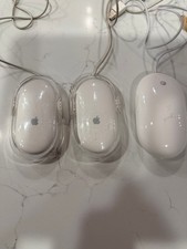 Apple Mouse Lot of 3 Wired USB Optical M5769 A1152 Pro Mighty Mice
