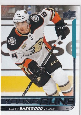 18/19 UD SERIES 1 KIEFER SHERWOOD YOUNG GUNS RC SP ROOKIE #220