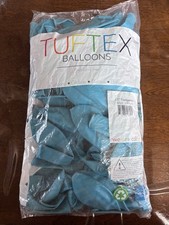 NEW Tuftex 17" Turquoise Latex Balloons, 50 Count