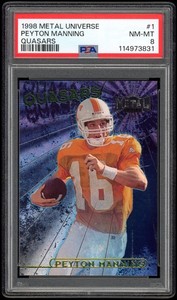 1998 Metal Universe #1 PEYTON MANNING Quasars RC Rookie PSA 8 NM-MT