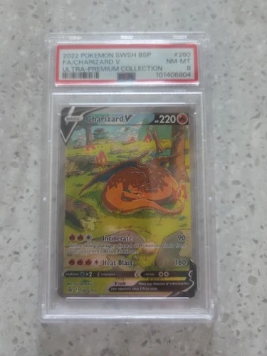 2022 SWSH Pokémon Ultra Premium Collection Charizard v Full Art, PSA 8