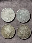 4-PEACE DOLLAR-90% Silver Coins-1926-S/P, 1934 D, 1935-S-Circulated LOT