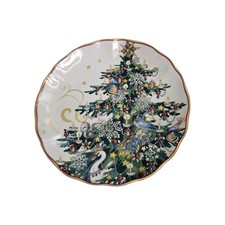 WILLIAMS-SONOMA Twas The Night Before Christmas Salad Plate Christmas Tree