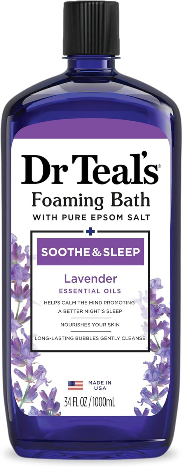 Bain moussant Dr Teal's sel d'Epsom lavande un moment de douceur absolue avant la nuit