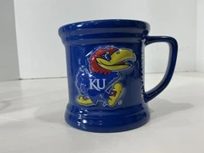 KU Kansas Jayhawks 3D Sculpted Mug 16oz. Encore Group College Basketball NWT