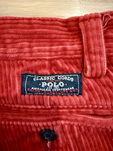 Polo Ralph Lauren Pants Boys 4T Red Corduroy Classic Cords - Picture 4 of 4
