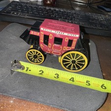 Vintage 1998 Promo WELLS FARGO STAGE Heavy Die-Cast Metal Bank Exc Condition