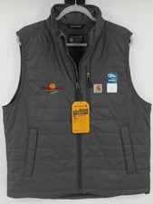 Carhartt Vest Gray Rain Defender Lightweight Insulated Logo OV2286-M Men's Large