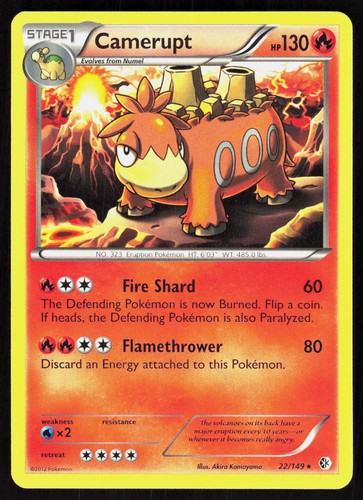 Camerupt 22/149 Rare Boundaries Crossed Pokemon EN Near Mint
