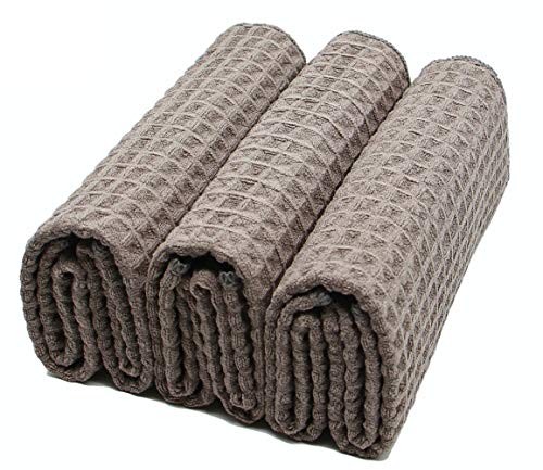 Waffle Weave Kitchen Towels Thick Microfiber Dish Drying Towels Absorbent Tea - Picture 5 of 8