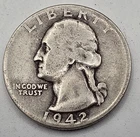 *SILVER* 1942-D  Washington Quarter - 90% Silver