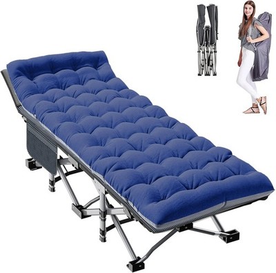 Camping Cot for Adult 28'' Extra Wide Heavy-Duty 1200D Oxford Cot for Sleeping