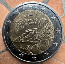 2 Euro Coin Germany 2024 D Federal States Series Mecklenburg-Vorpommern 