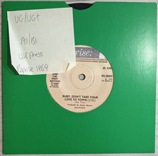 Kenny Rogers & The First Edition Ruby Vinyl Record 7" VG/VG+ RS 20829 1969