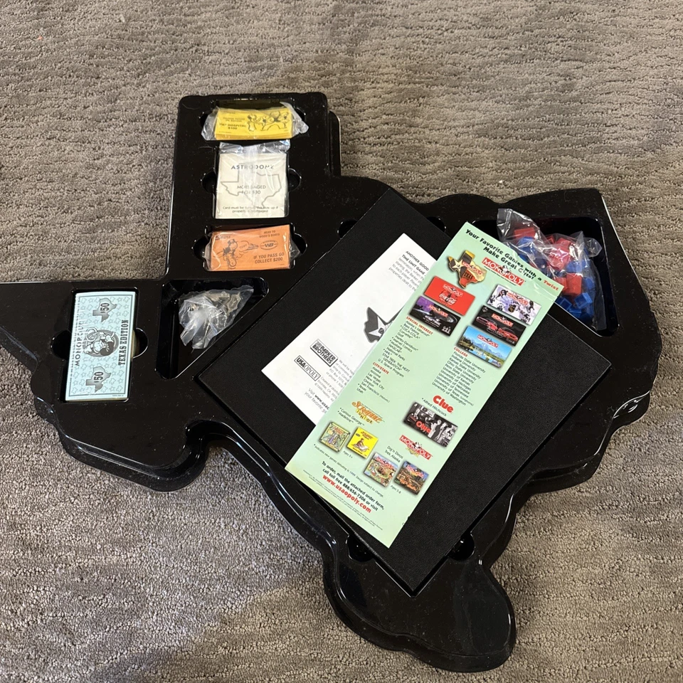 Monopoly TEXAS STATE SHAPED Edition 1999 Sealed Pieces Unused - Image 2 of 4