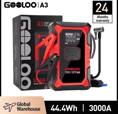 GOOLOO A3 Jump Starter with Air Compressor Portable Car Battery Booster