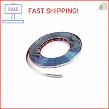 QWORK Automotive Chrome Trim Molding, 1/2 inch Wide 26FT DIY Moulding Trim Strip