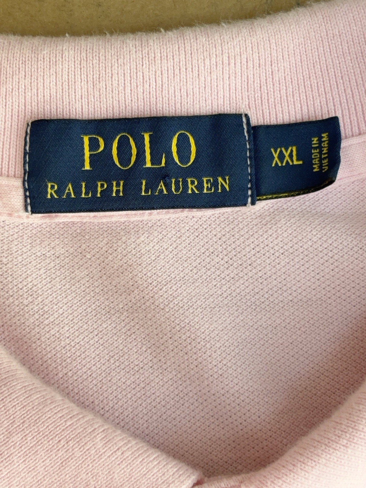 Polo Ralph Lauren Camicia Uomo Taglia 2XL Rosa Manica Corta Cotone Pony Golf