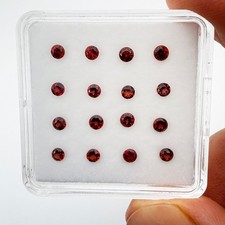Natural Garnet 3mm Round Faceted 10, 20, 30 or 40 pcs Loose Gemstones