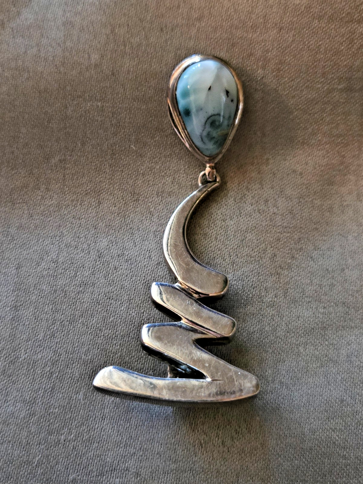 Unique Style Drop Down Larimar 925 Solid Sterling… - image 4