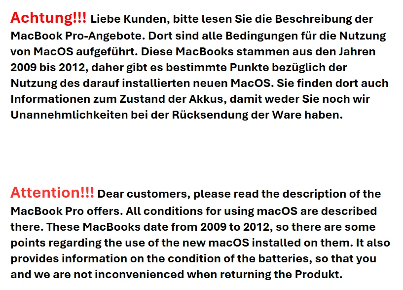 MacBook Pro 15Zoll 2008 A1286,8Gb Ram/ 500Gb HDD,Intel Core 2Duo, macOS Catalina - Bild 2 von 4