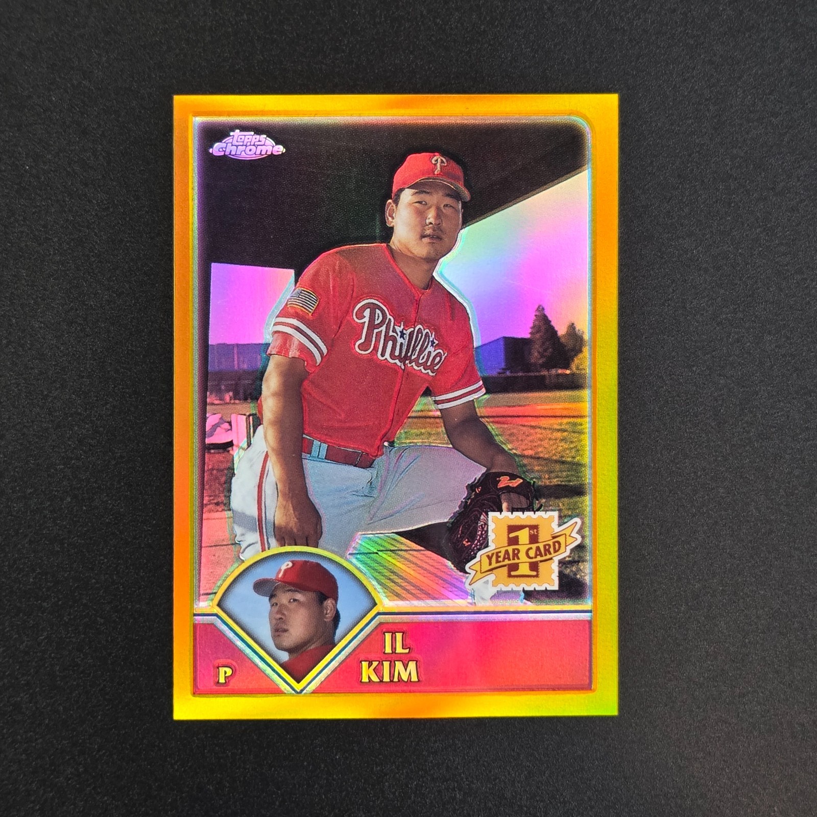 2003 Topps Chrome IL Kim #205 Gold Refractor /449 (RC) Rookie Phillies