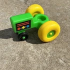 Vintage Fisher Price Little People Green & Yellow Tractor