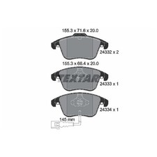 Satz Bremsbeläge Bremsklötze vorne für Seat Alhambra 710 711 | 24484310