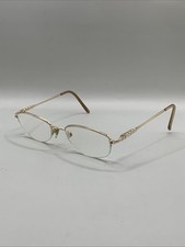 Sophia Loren Eyeglasses M163 Zyloware 057 52-19 Gold Half Rim Oval Frame