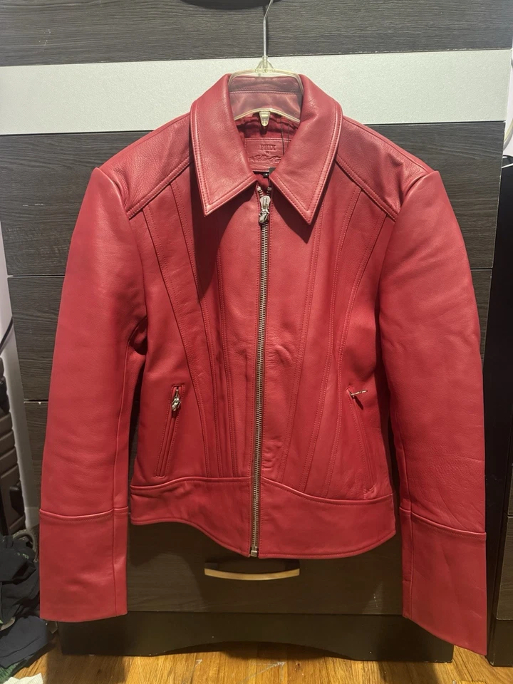 Phix X Rolling Stones Red Leather Panel Suede Tongue Jacket Men’s - Image 2 of 4