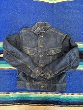 Vintage Lee Riders Denim Jacket Mens Small Blue Union Made USA Sanforized Union