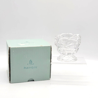 PartyLite P7295 Radiant Rose 24% Lead Crystal Votive Candle Holder Retired