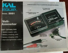 KAL EQUIPMENT MODEL 2051 VOLT-AMMETER 