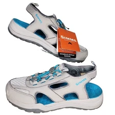 Simms Sandals Women's Size 11 Gray Blue Fly Fishing Comfort Wading NWT