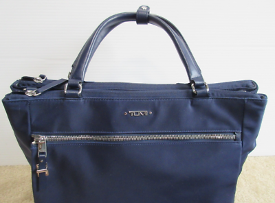 Tumi Voyageur Sheryl Dark Blue Nylon Small Business Laptop Tote