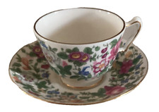 Crown Staffordshire Fine Bone China Teacup  Saucer  Wild Flowers    228