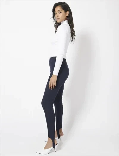 NUEVO CON ETIQUETAS - NOVENTA POR CIENTO Diseñador Compacto Algodón Pantalones de Esquí Pantalones Azul Talla XXS UK4 Foto 3 de 4